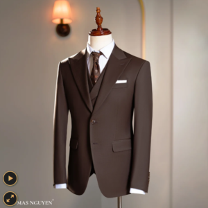 May suit 3 mảnh màu nâu | Dark Amber